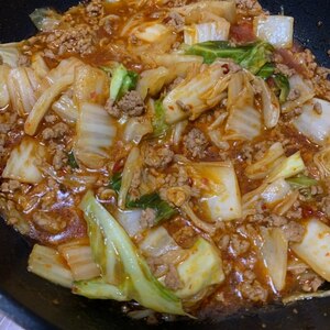 ピリ辛！白菜で麻婆丼